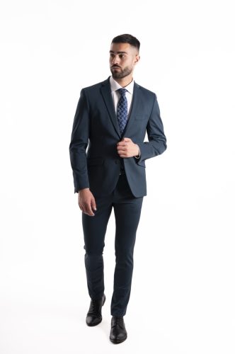 Traje slim fit verde Selinac