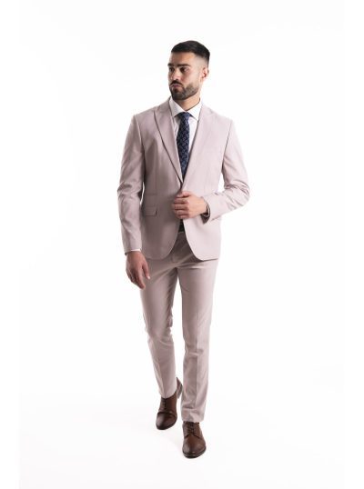 Traje slim fit rosa Selinac