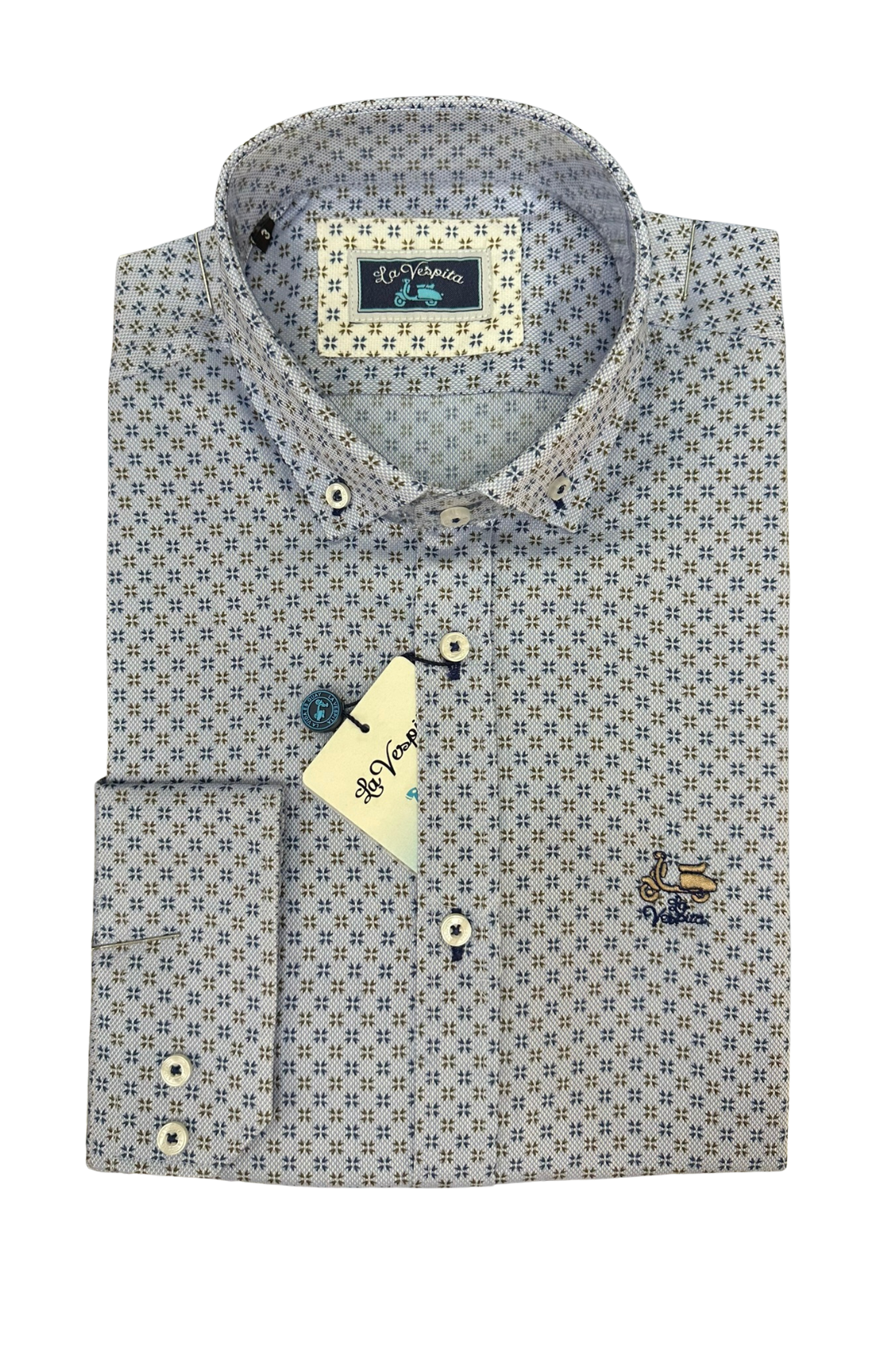 Camisa azul La Vespita 6394