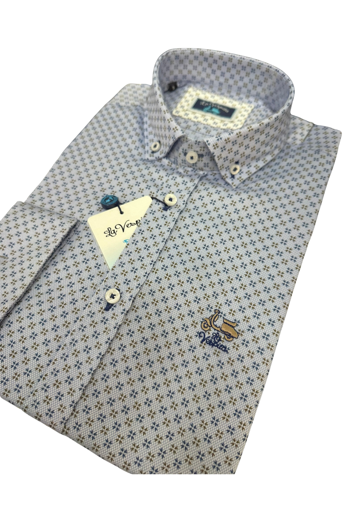 Camisa azul La Vespita 6394 - Imagen 2