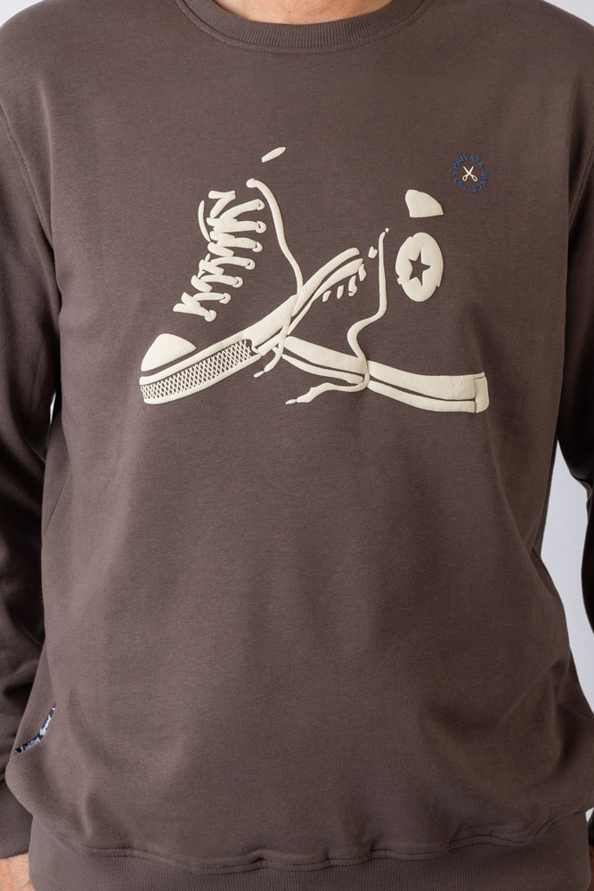 Sudadera marron Privata - Imagen 5