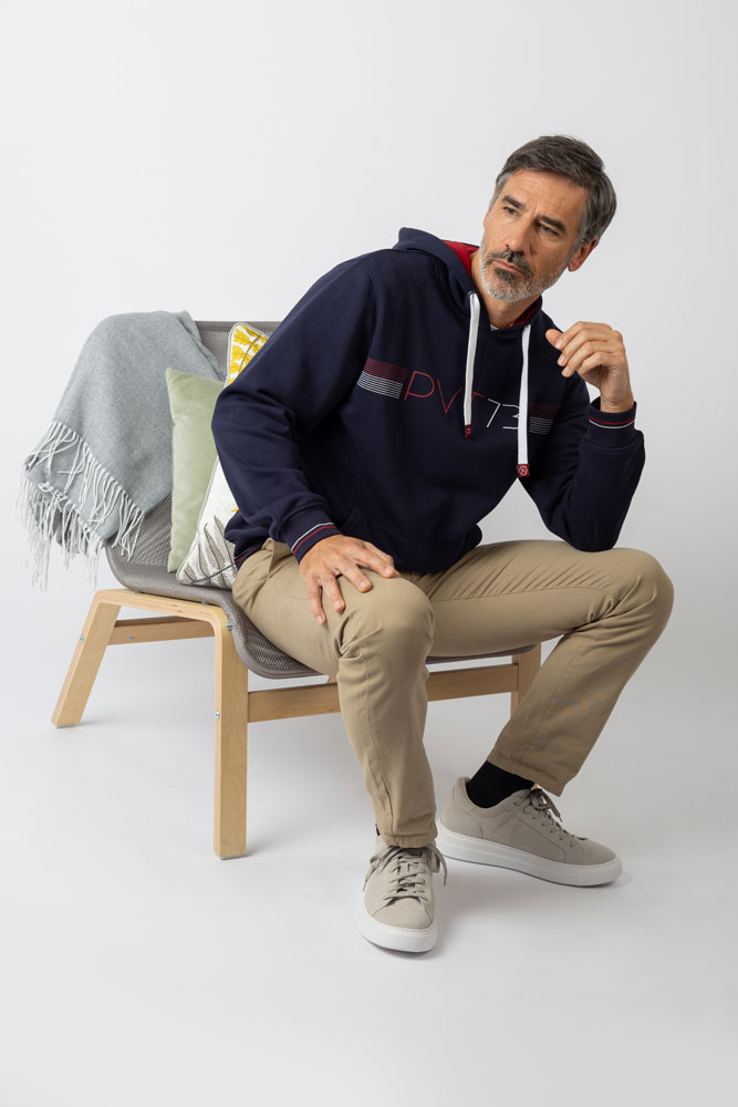 Sudadera capucha marino Privata - Imagen 3