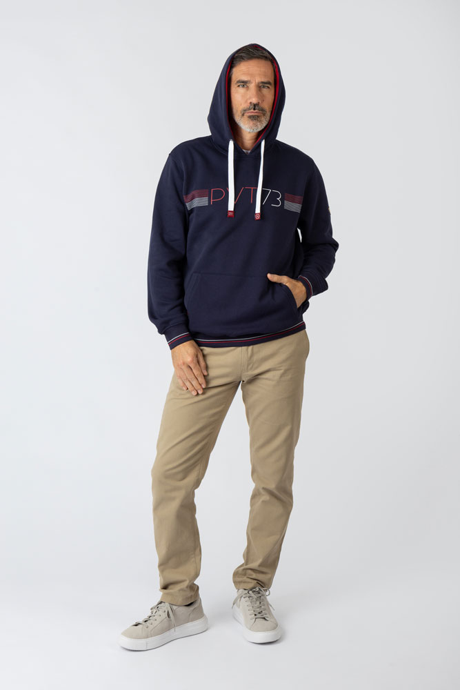 Sudadera capucha marino Privata - Imagen 4