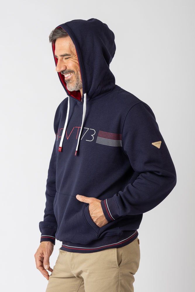 Sudadera capucha marino Privata - Imagen 2