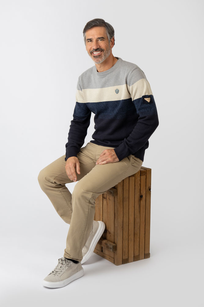 Jersey cuello redondo tricolor Privata - Imagen 6