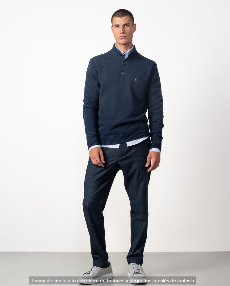 Jersey cuello alto botones Etiem - Imagen 6