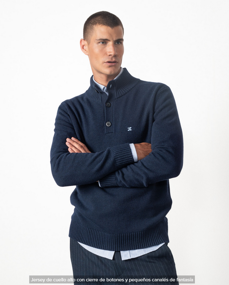Jersey cuello alto botones Etiem - Imagen 5