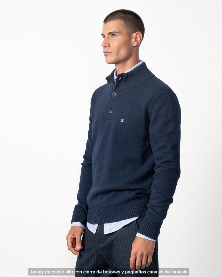 Jersey cuello alto botones Etiem - Imagen 4