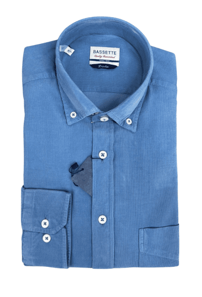 Camisa panilla azul Bassette