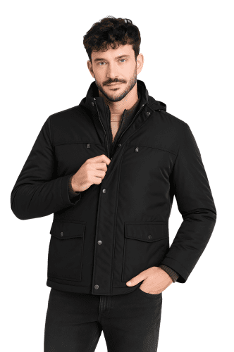 Parka Roberto Bassi moira Negro