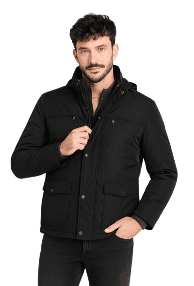 Parka Roberto Bassi moira Negro