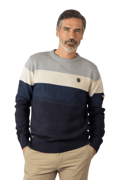 Jersey cuello redondo tricolor Privata