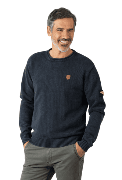 Jersey cuello redondo azul Privata