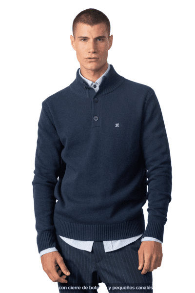 Jersey cuello alto botones Etiem