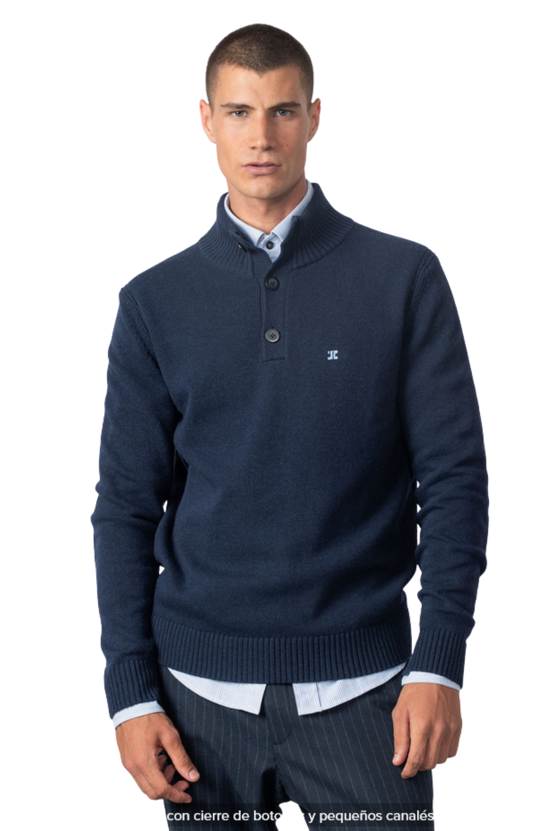 Jersey cuello alto botones Etiem