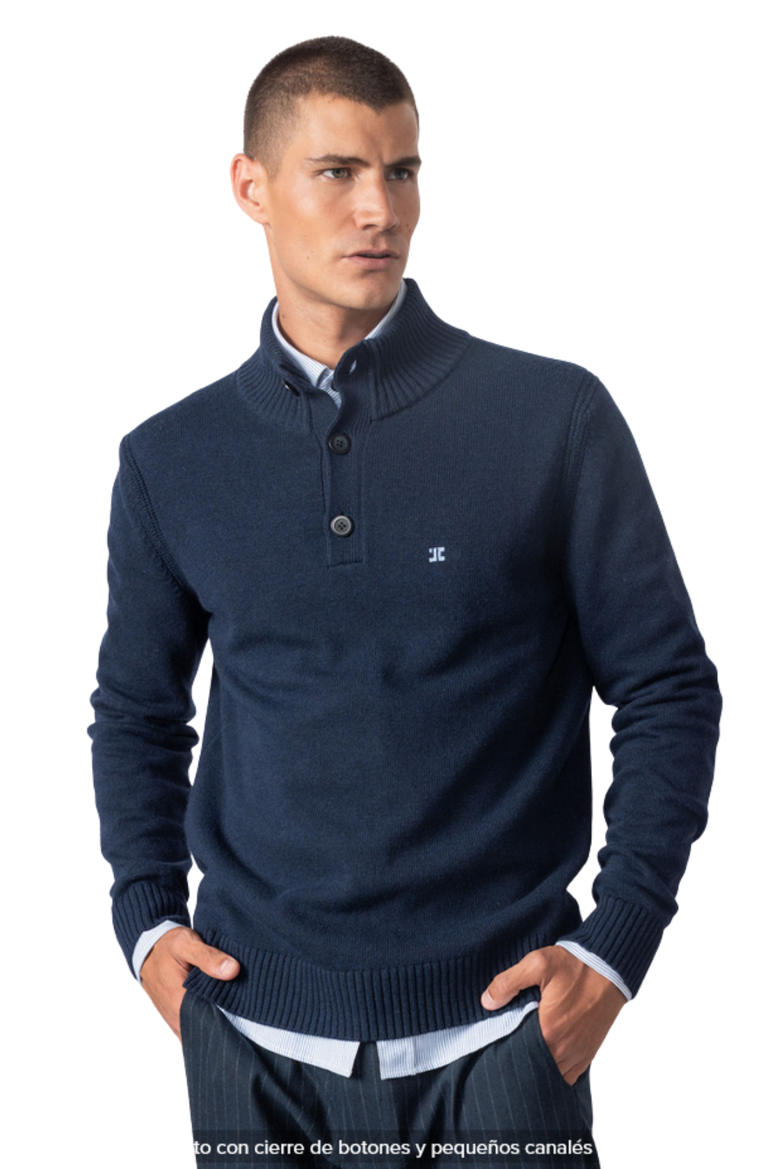 Jersey cuello alto botones Etiem - Imagen 2