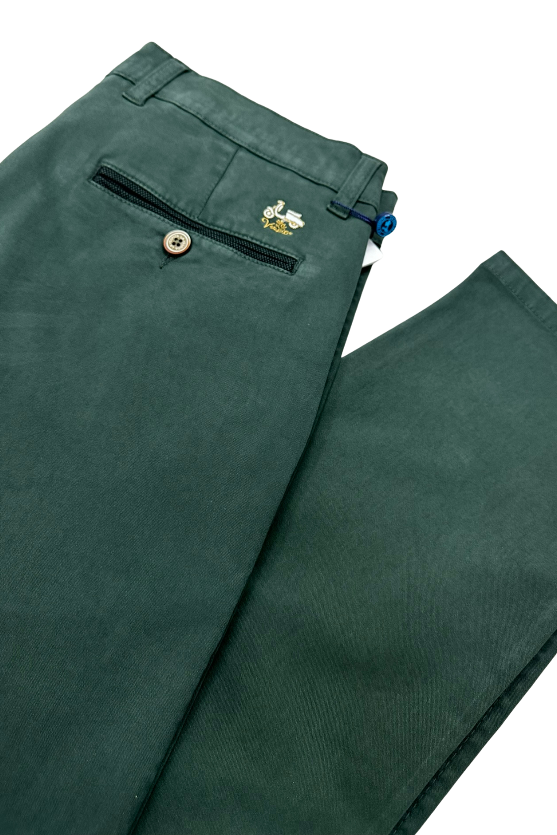 Pantalón chino recto verde La Vespita - Imagen 2