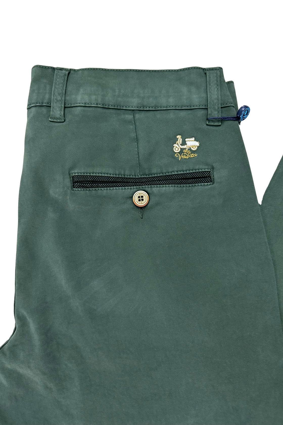 Pantalón chino recto verde La Vespita - Imagen 3