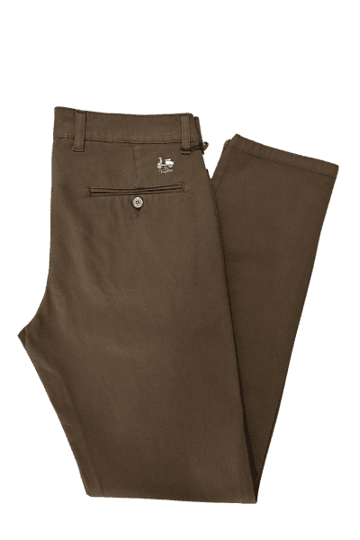 Pantalón chino recto marrón La Vespita