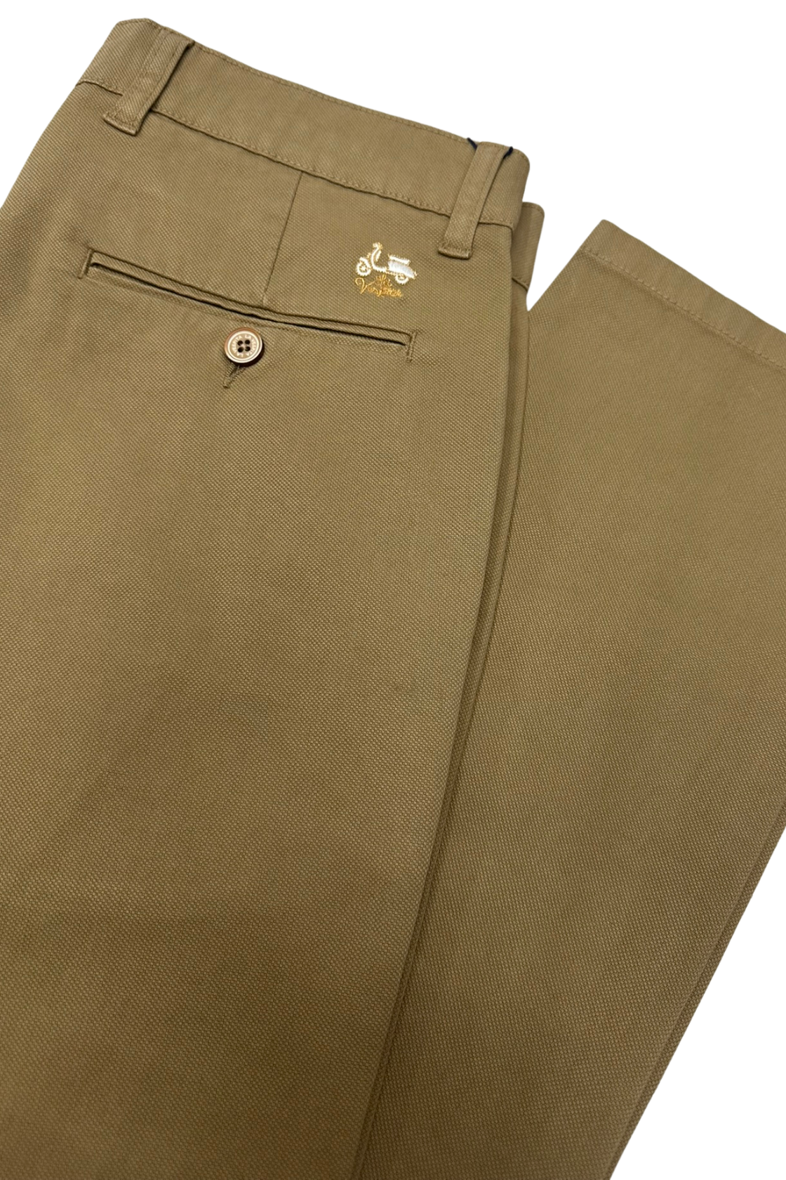Pantalón chino recto camel La Vespita - Imagen 2
