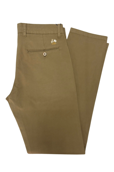 Pantalón chino recto camel La Vespita