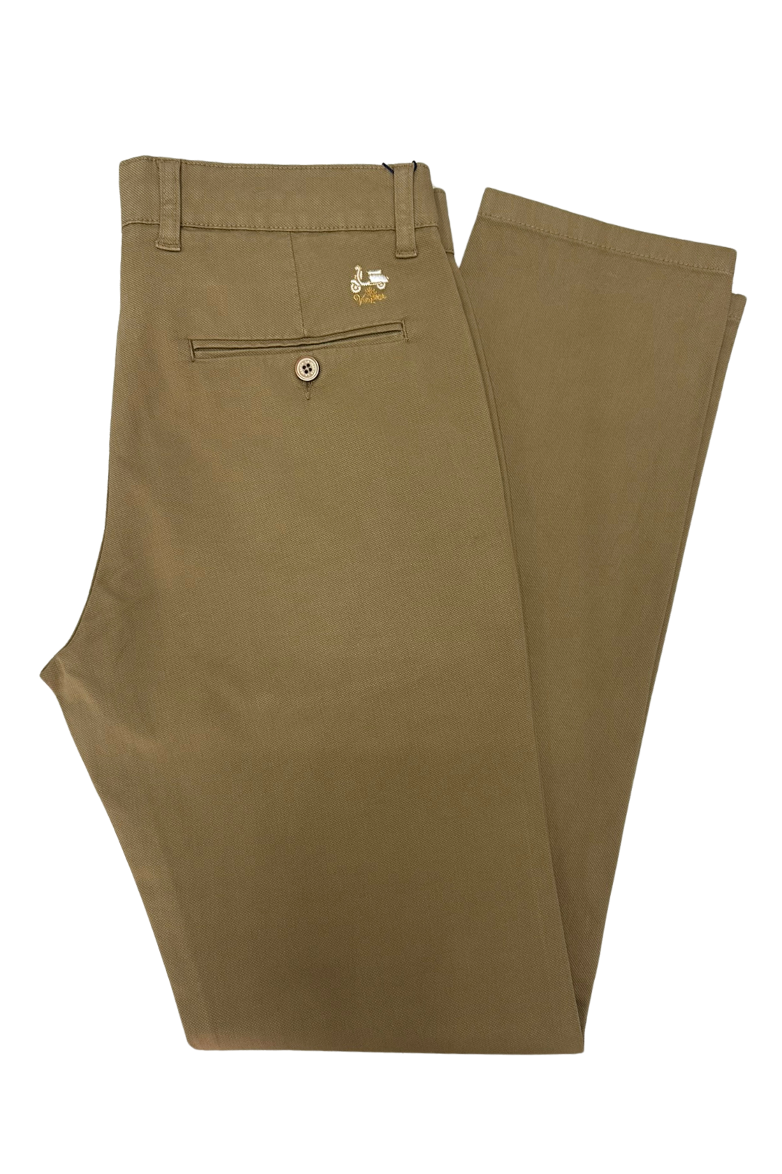 Pantalón chino recto camel La Vespita