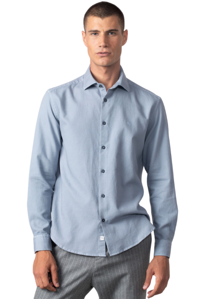 Camisa tintado azul tiza Etiem