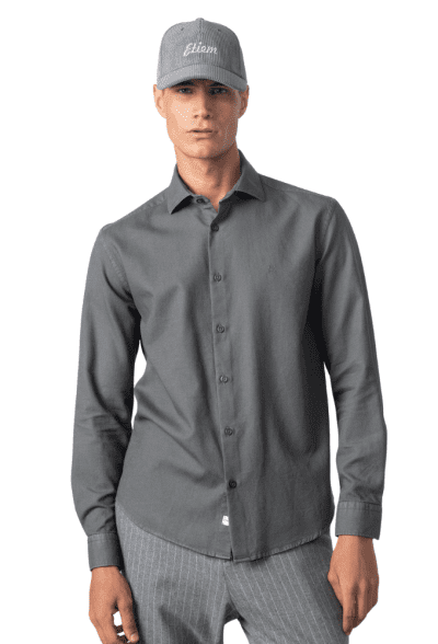 Camisa tintado gris Etiem