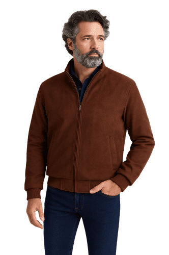 Cazadora antelina Selva Roberto marrón