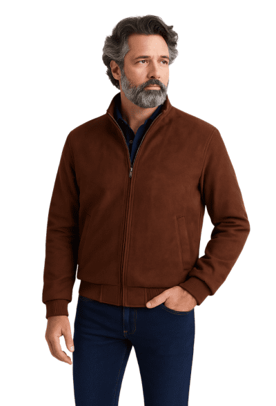 Cazadora antelina Selva Roberto marrón