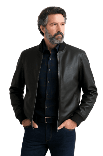 Cazadora ecopiel Luque negra