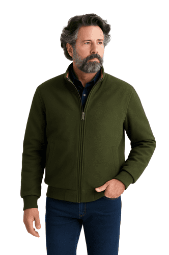 Cazadora antelina Selva Roberto verde