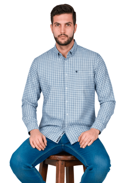 Camisa oxford azul Cuadro Sts