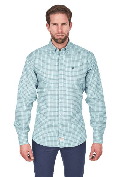 Camisa de Viyela Verde Cuadro Fino Sts