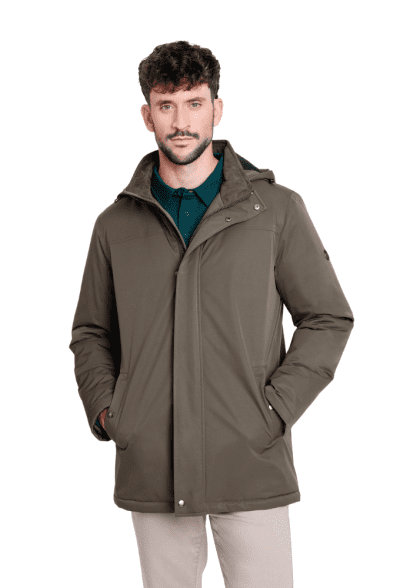 Parka Impermeable con Capucha Kaki Cefiso Roberto