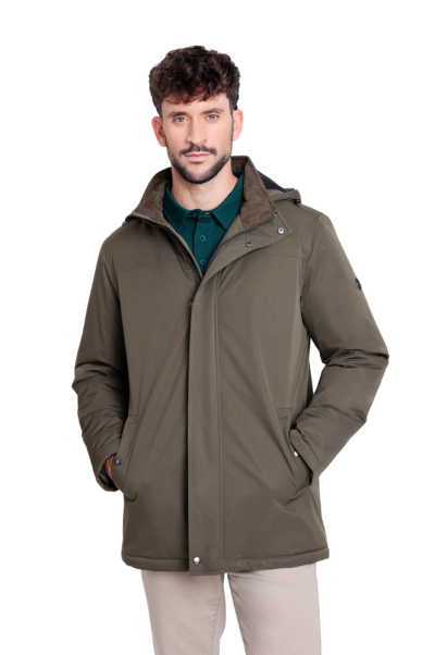 Parka Impermeable con Capucha Kaki Cefiso Roberto