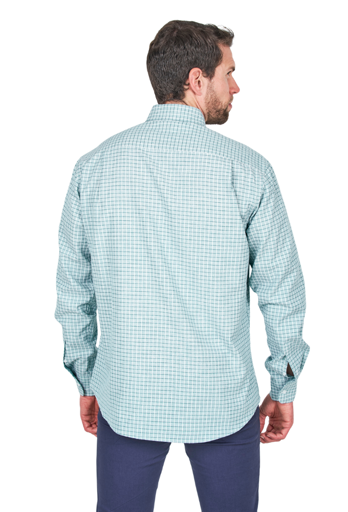 Camisa de Viyela Verde Cuadro Fino Sts - Imagen 3