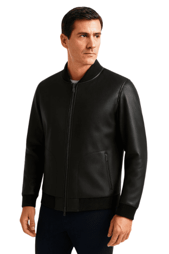 Cazadora ecopiel Luque negra