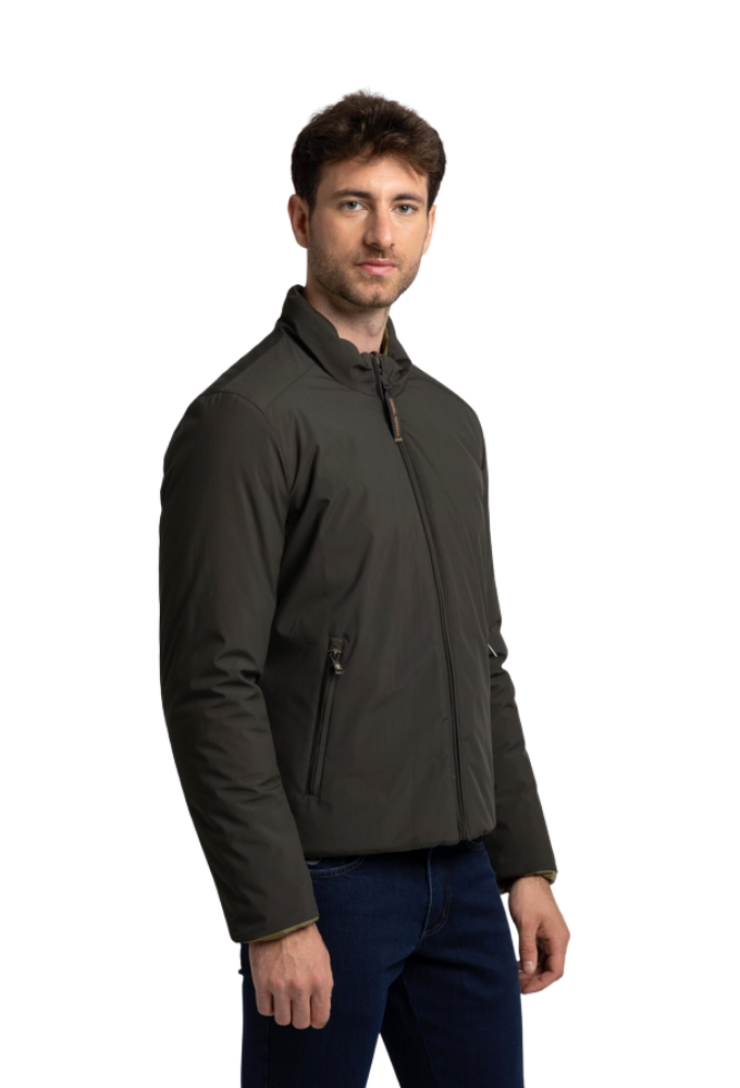 Cazadora borges Reversible Coronel Tapioca Verde y Caqui - Imagen 5