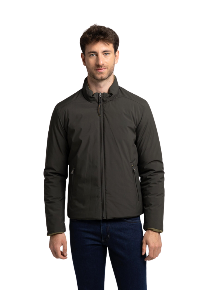 Cazadora borges Reversible Coronel Tapioca Verde y Caqui