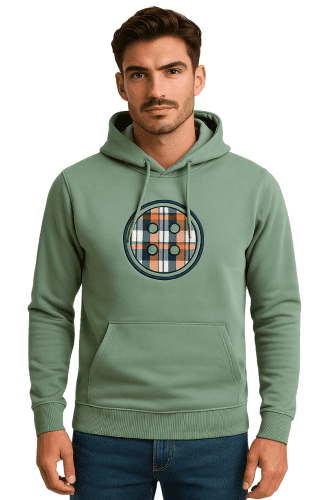 Sudadera verde salvia con capucha Urban Button