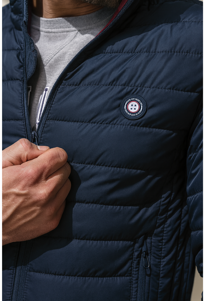 Cazadora Acolchada Azul Marino Urban Button - Imagen 3