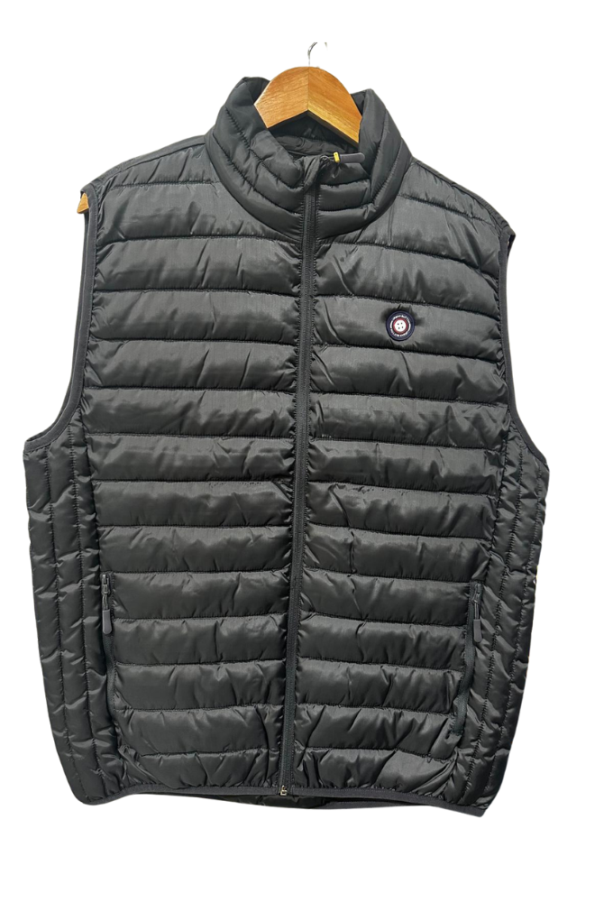 Chaleco Acolchado Gris Plomo Urban Button - Imagen 2