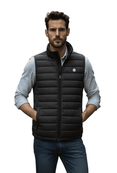 Chaleco Acolchado Gris Plomo Urban Button