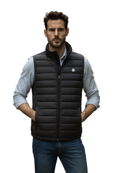Chaleco Acolchado Gris Plomo Urban Button
