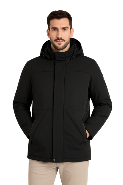 Parka Hombre Negra Dos Galgos