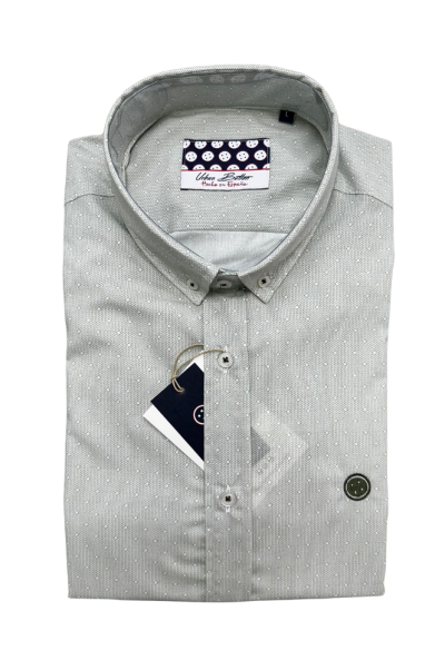 Camisa Verde Claro Microestampada Urban Button