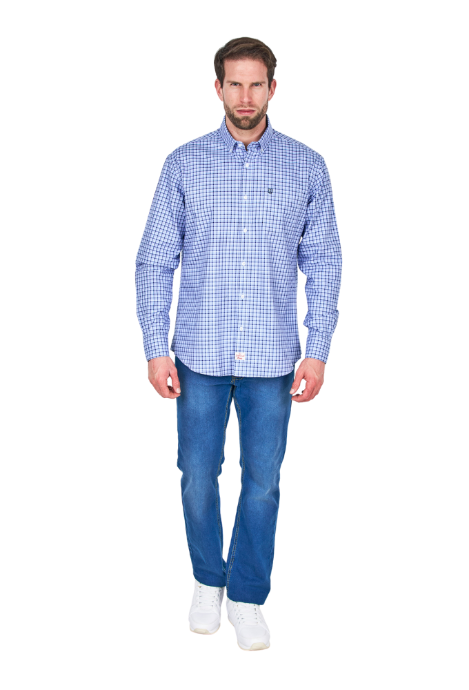 Camisa de viyela de cuadros azul Sts - Imagen 2