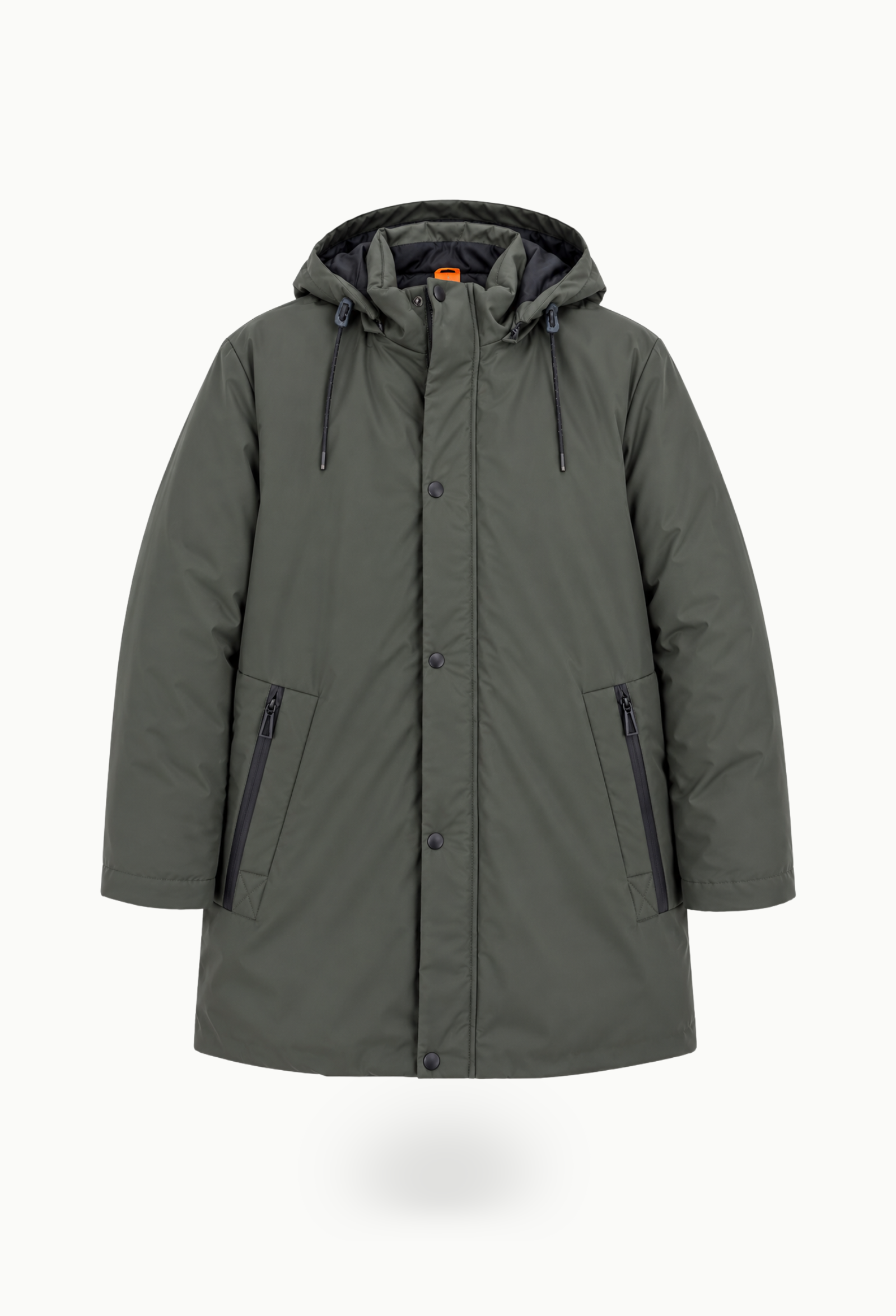 Parka Larga Rever Miera Verde Oscuro - Imagen 6