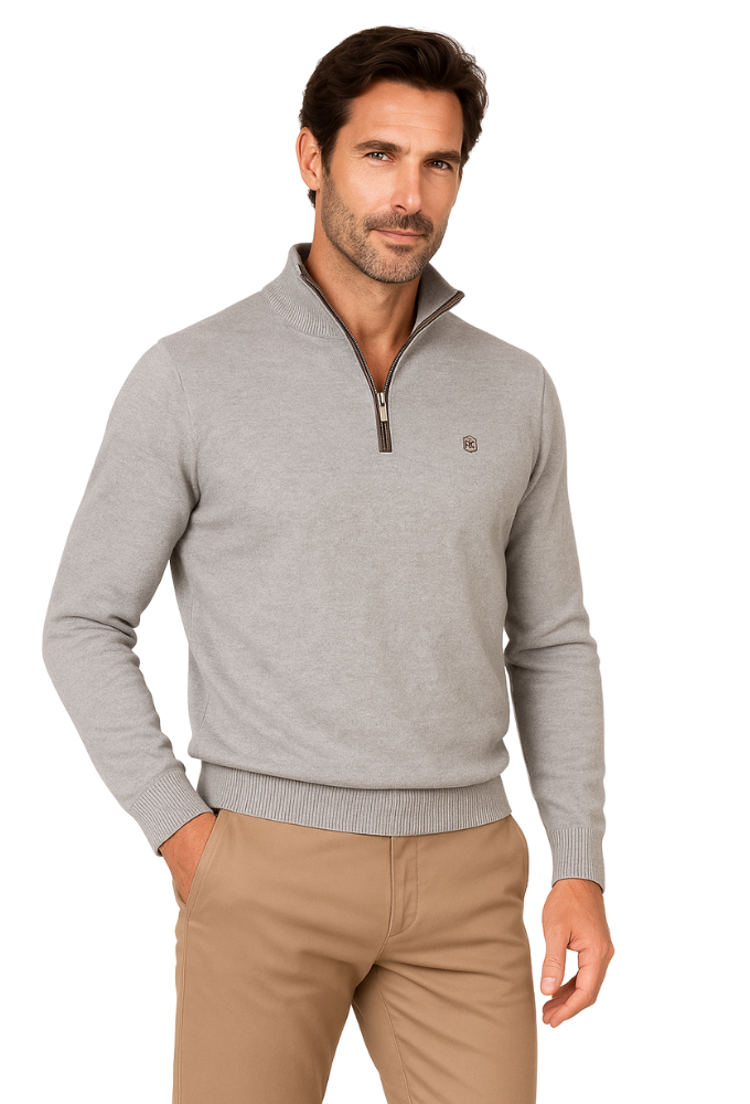 Jersey cuello cremallera gris Martin´s